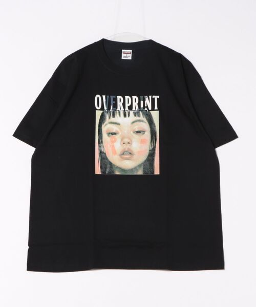 

Футболка с принтом, хлопок Over print, черный