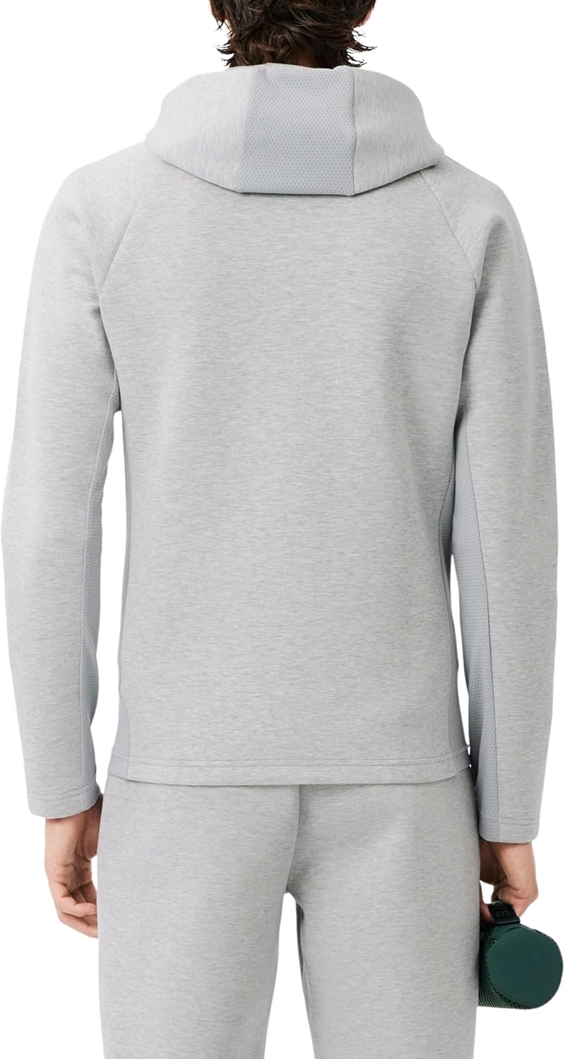 Мужская спортивная куртка Lacoste Sport Breathable Sport Track, Silver Chine/Elephant Grey — фото 3