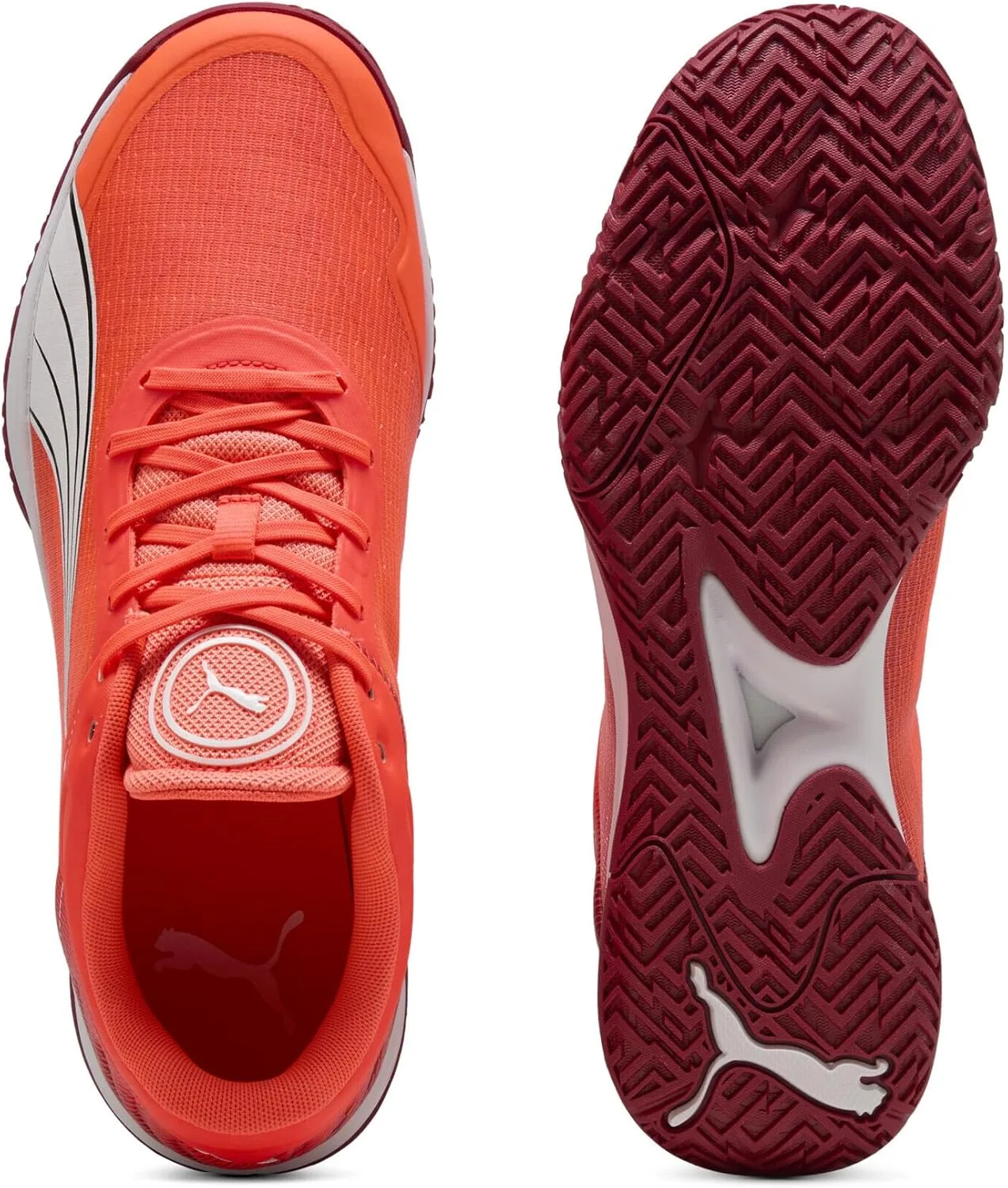 Кроссовки PUMA Unisex Accelerates Turbo для восстановления, белый/черный/красный/малиновый — фото 4