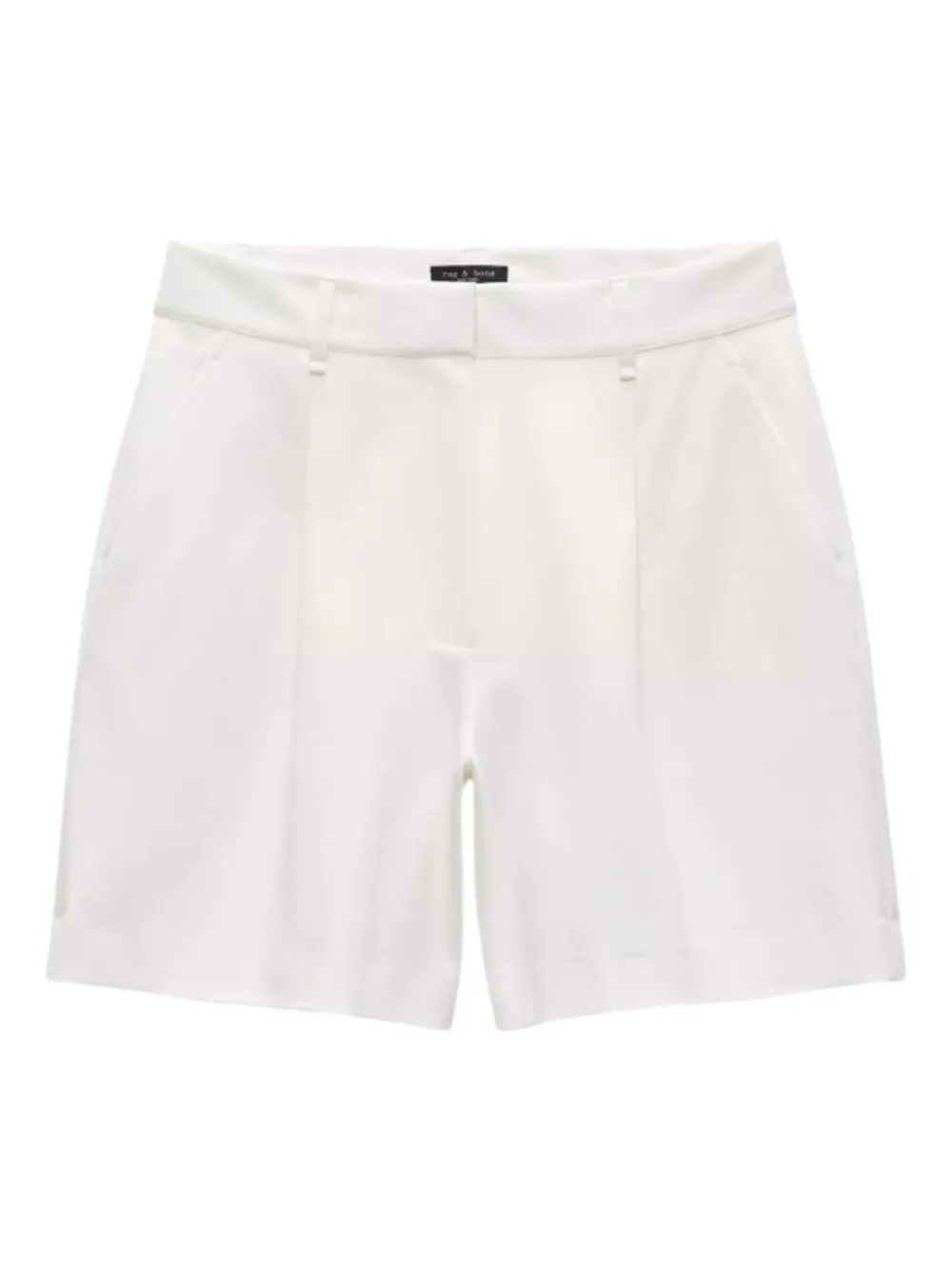 

Плиссированные шорты с высокой талией rag & bone, белый