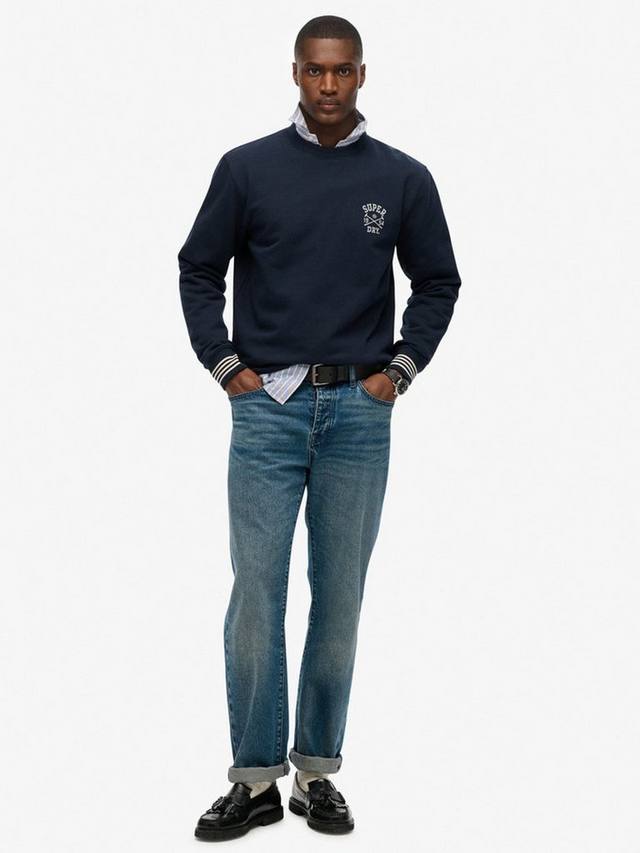 Толстовка Athletic Club с круглым вырезом Superdry, Nautical Navy — фото 3