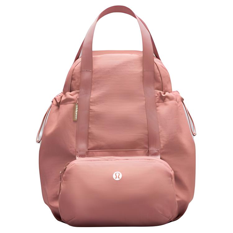 

Lululemon Нейлоновый портативный наплечный поясной рюкзак унисекс пряно-розовый и розовый, Spice Pink & Pink