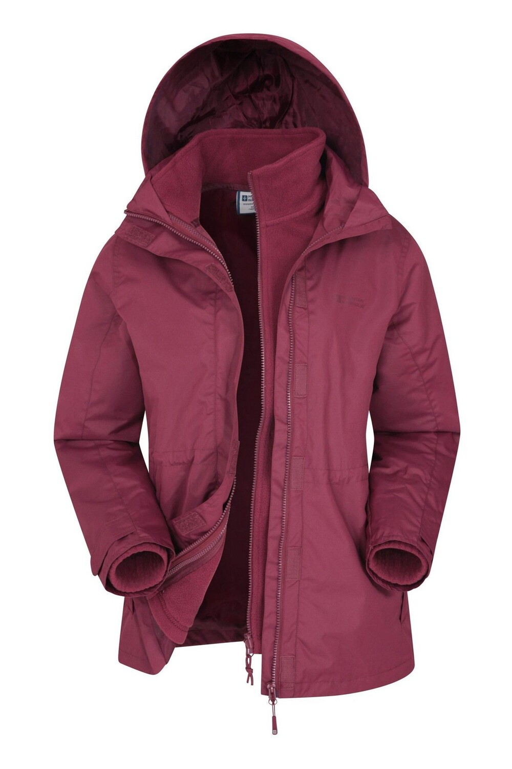 

Женская водонепроницаемая куртка 3 в 1 Mountain Warehouse, фиолетовый
