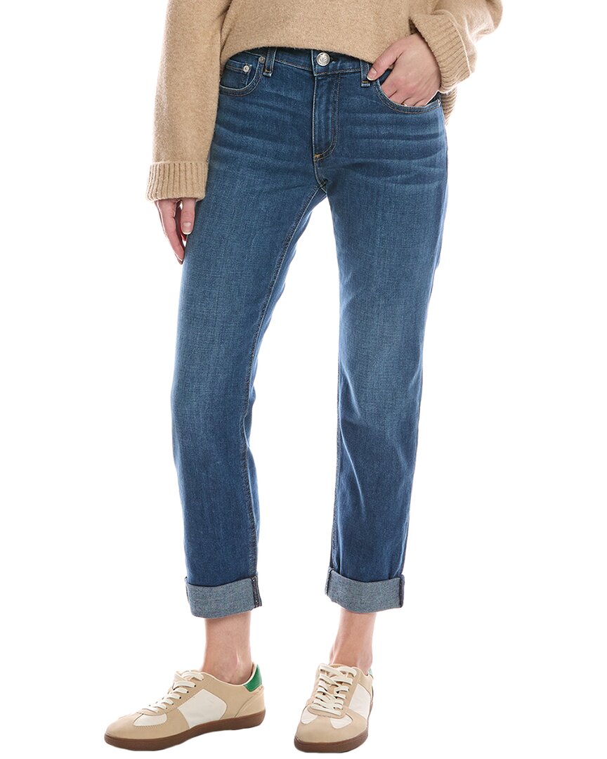 

Rag & bone Dre Paxton джинсы-бойфренды с низкой посадкой, синий