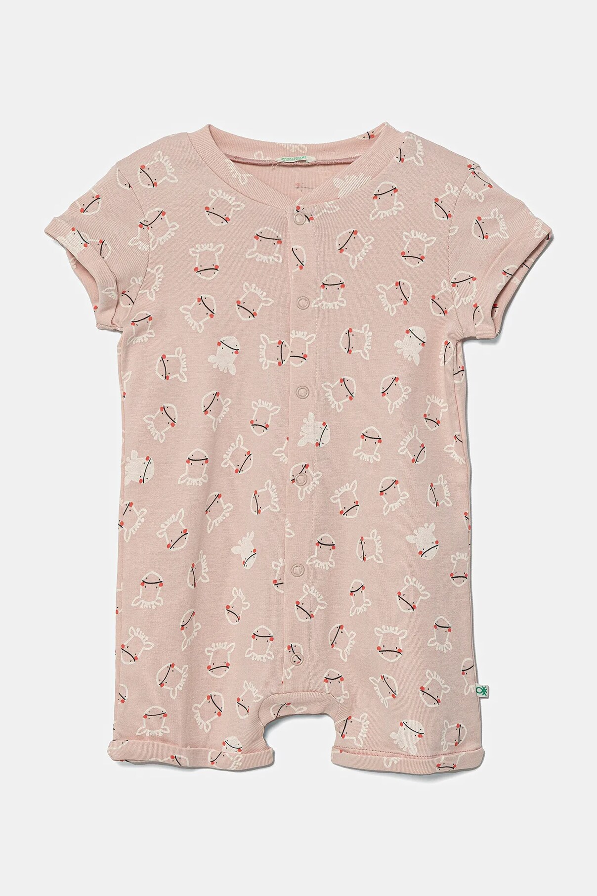 

Детские хлопковые комбинезоны United Colors Of Benetton, розовый