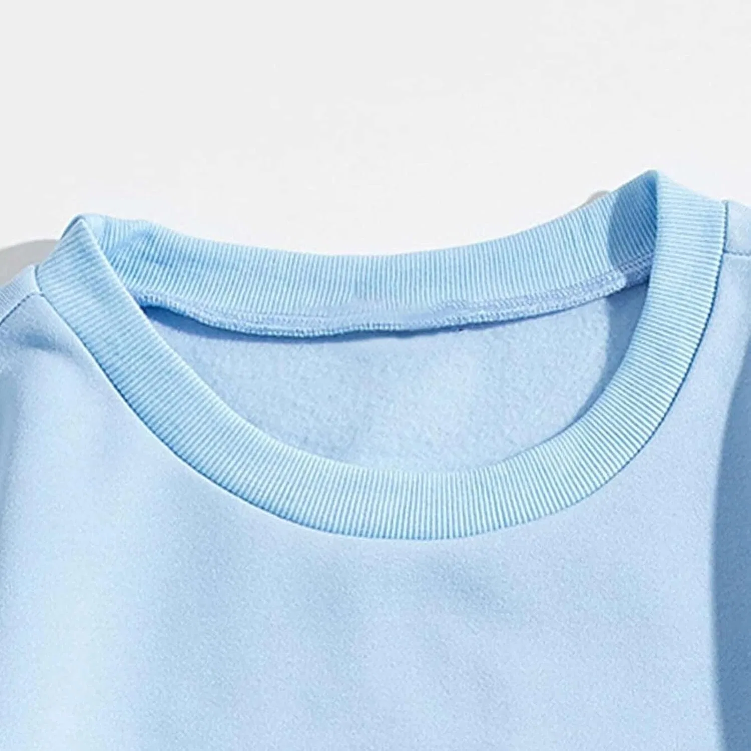 Свитшот женский с буквами, без капюшона, на пуговицах, Light Blue — фото 3
