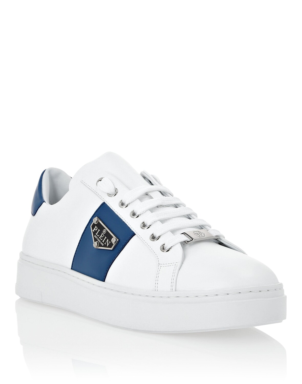 

Кроссовки Lo-Top Triangle Plein Philipp Plein, цвет White / Dark Blue