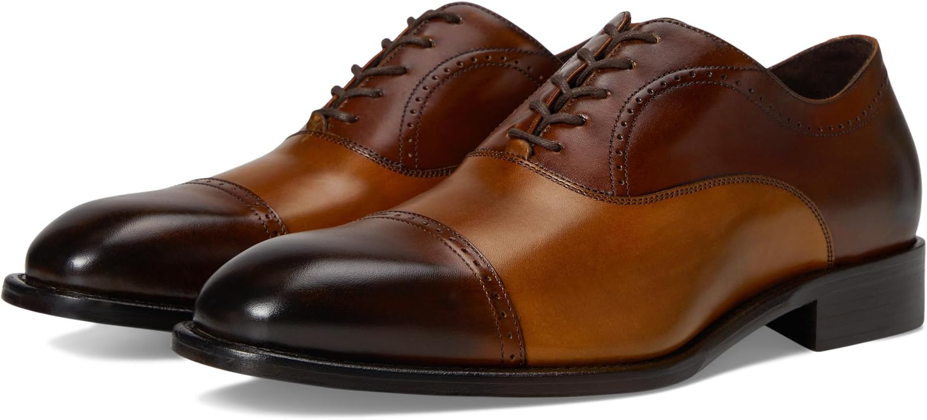 

Оксфорды Johnston & Murphy Collection Ellsworth Cap Toe, цвет Brown/Tan Italian Calfskin