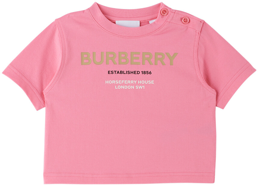 

Футболка Baby Pink Horseferry Bubblegum розовая Burberry, Розовый, Футболка Baby Pink Horseferry Bubblegum розовая Burberry