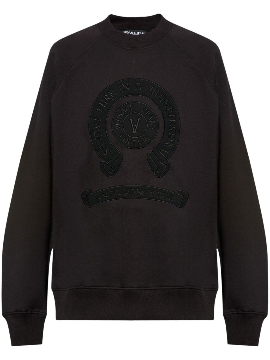 

Толстовка с аппликацией логотипа Versace Jeans Couture, черный