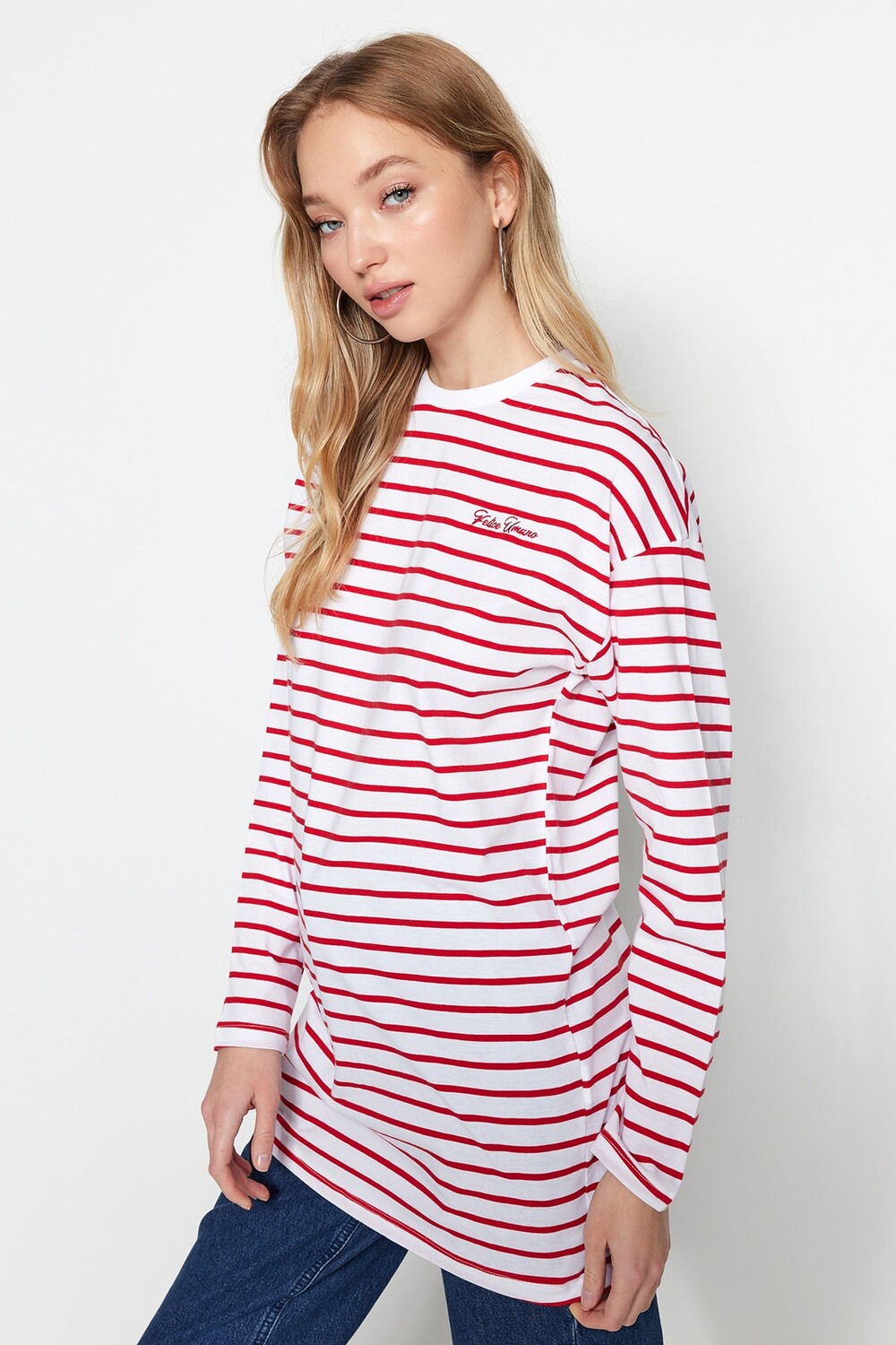 

Туника - Красный - Классический крой Trendyol Modest, красный