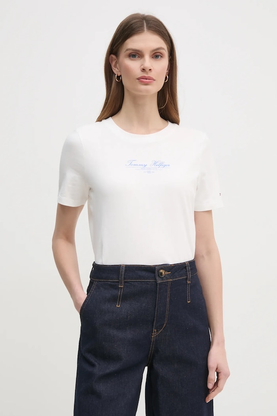 

Хлопковая футболка Tommy Hilfiger, белый