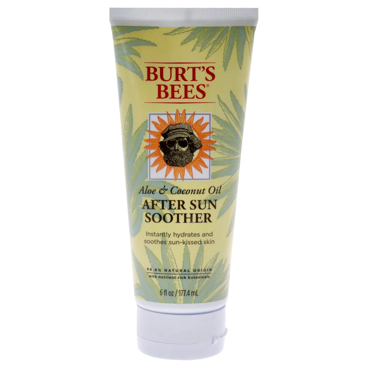 Увлажняющий крем после загара с алоэ вера и кокосовым маслом от Burts Bees, подходит как для мужчин, так и для женщин - 170 мл, прозрачный/прозрачный