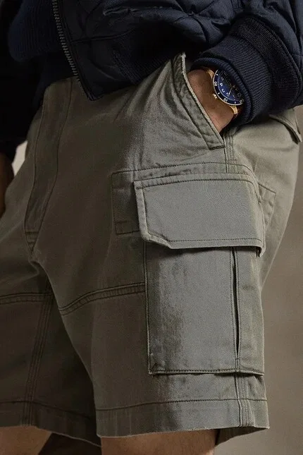 Шорты карго хлопковые Polo Ralph Lauren, серый — фото 4