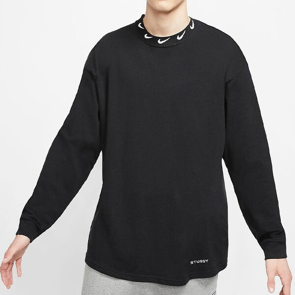 Футболка x stussy nrg br длинный рукав трикотажный топ Nike, черный — фото 3