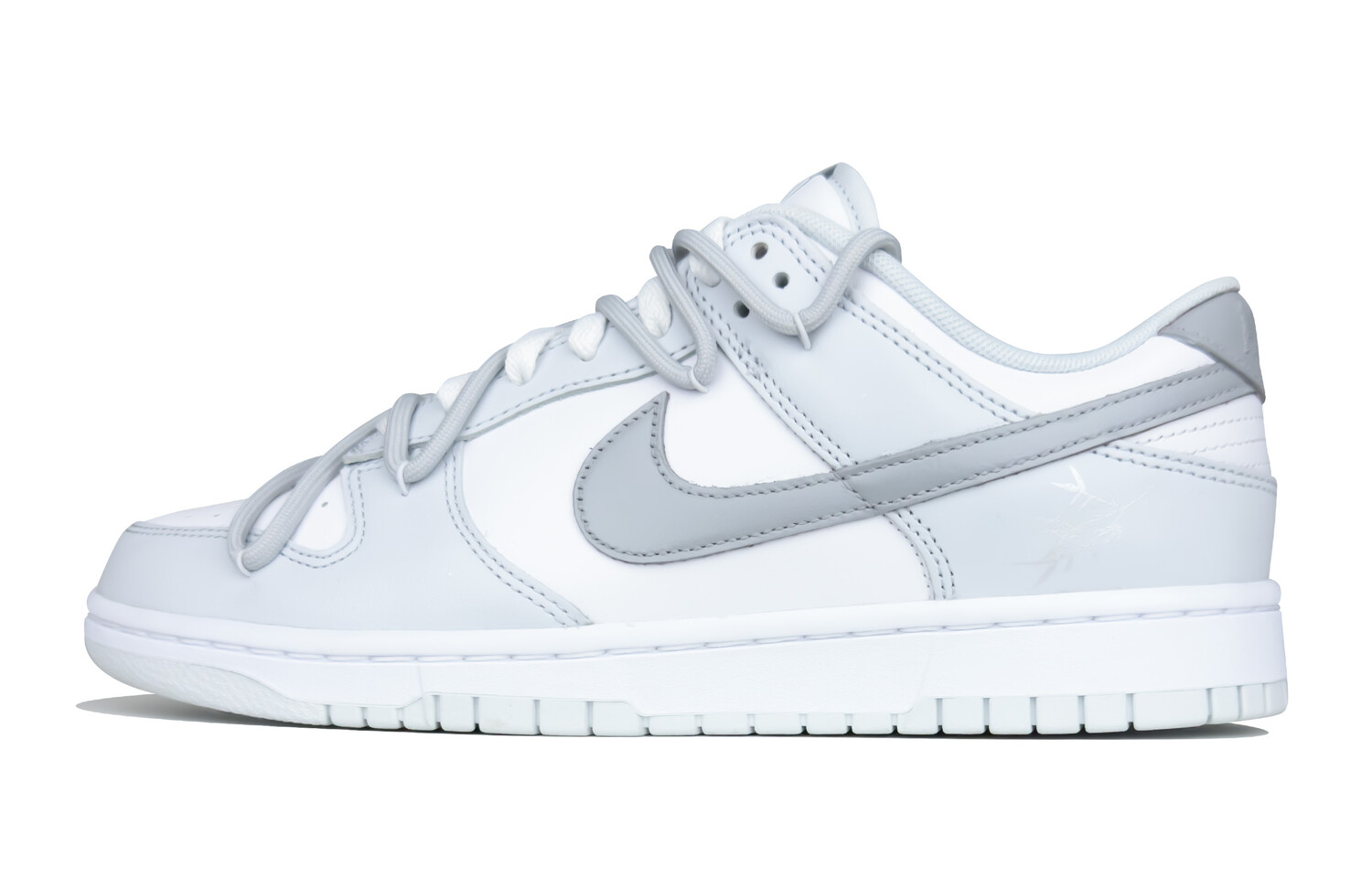 

Кроссовки Nike Dunk Skateboarding Shoes Unisex Low-top Grey/white/silver, серый/белый