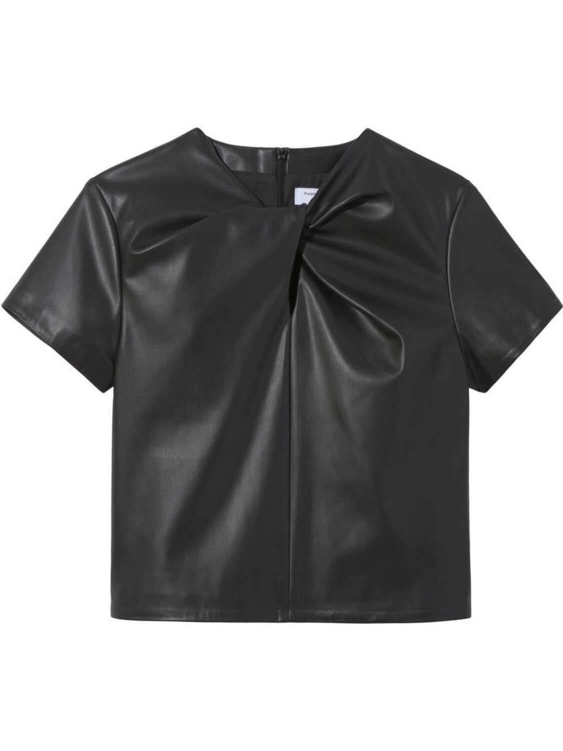 

Proenza Schouler White Label топ с короткими рукавами и драпировкой, черный