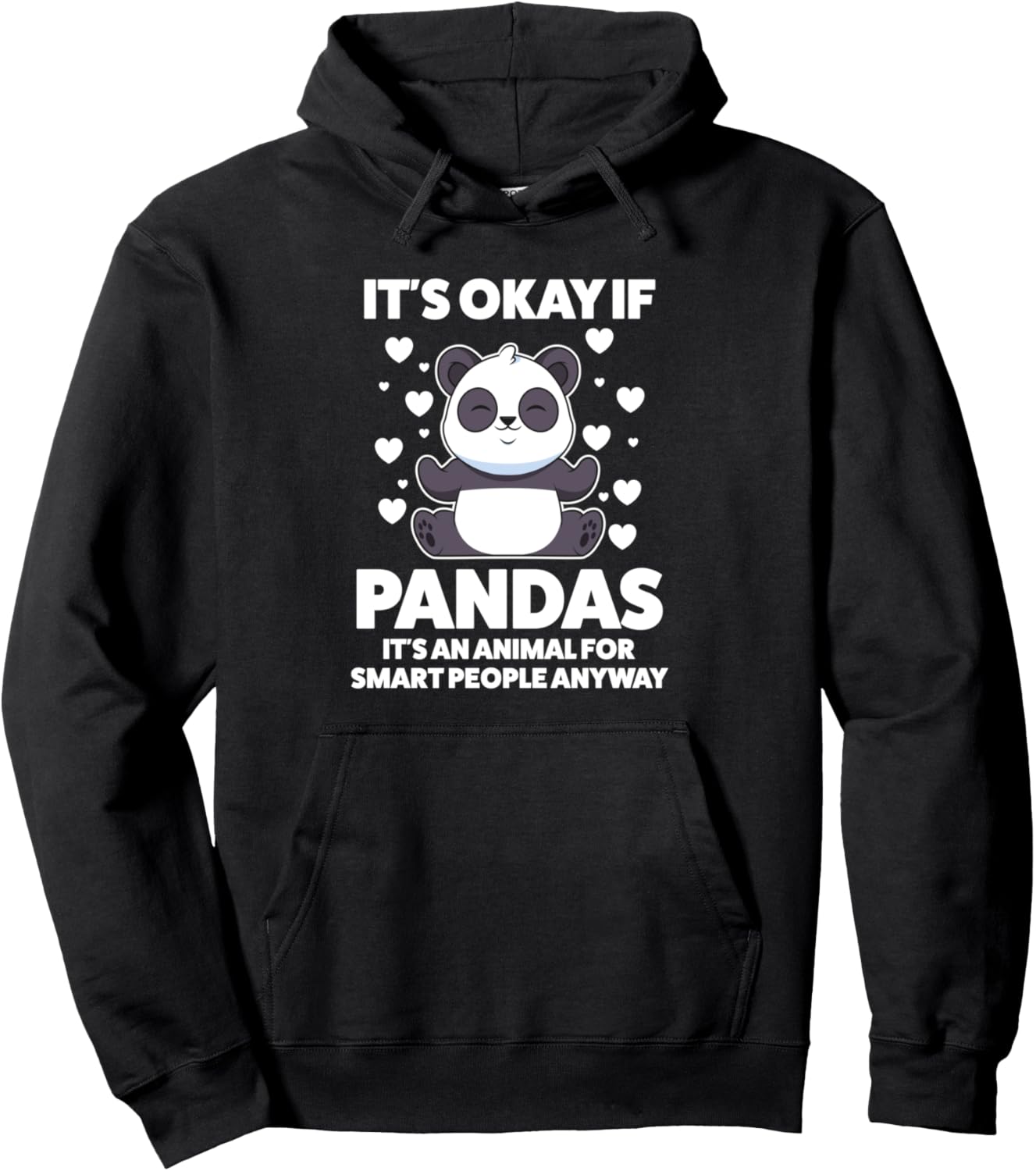 

Панды - это нормально! Толстовка с изображением панды Panda Merch & Panda Lover Gift Ideas, черный