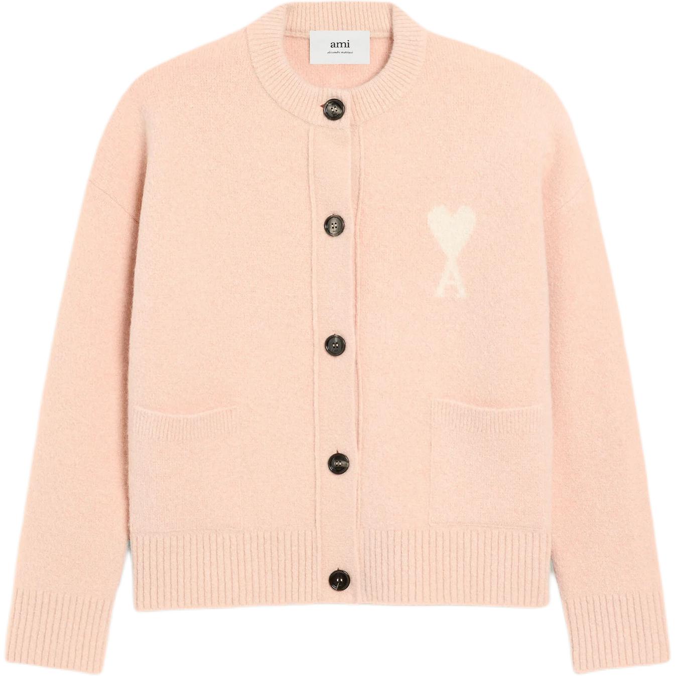 

Кардиган на пуговицах с логотипом Ami Paris AMIPARIS, розовый