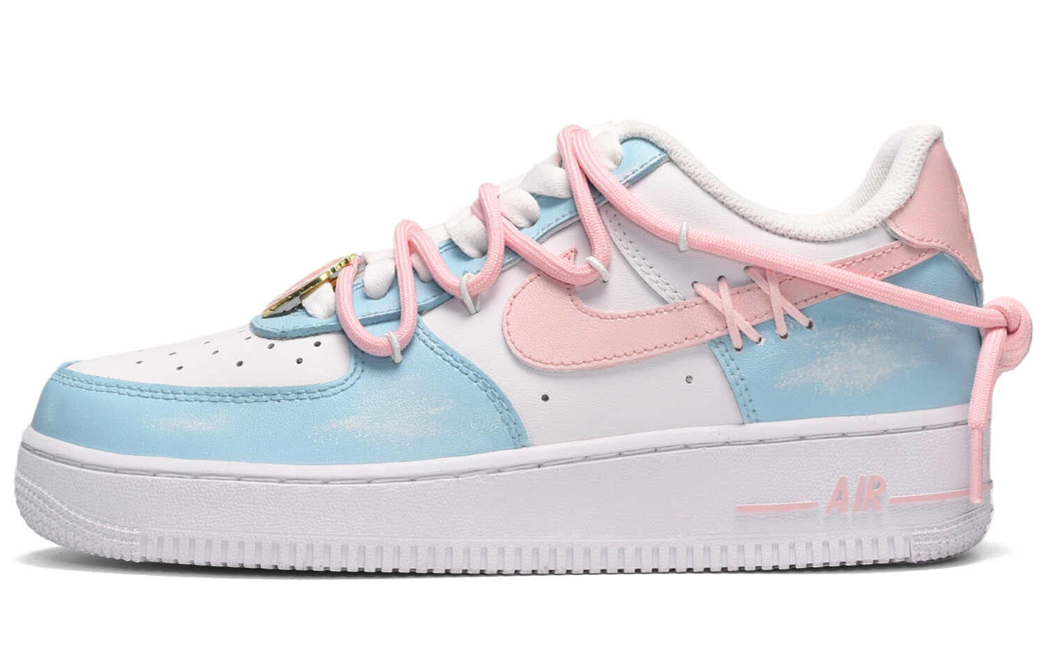 

Кроссовки Nike Air Force 1 Skateboard Shoes Women's Low-Top White Blue Pink