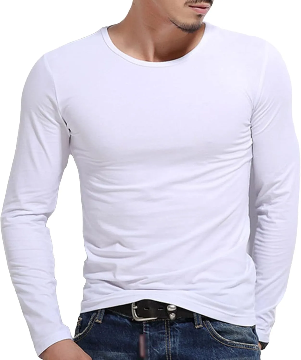 Мужская футболка с длинным рукавом Henley
