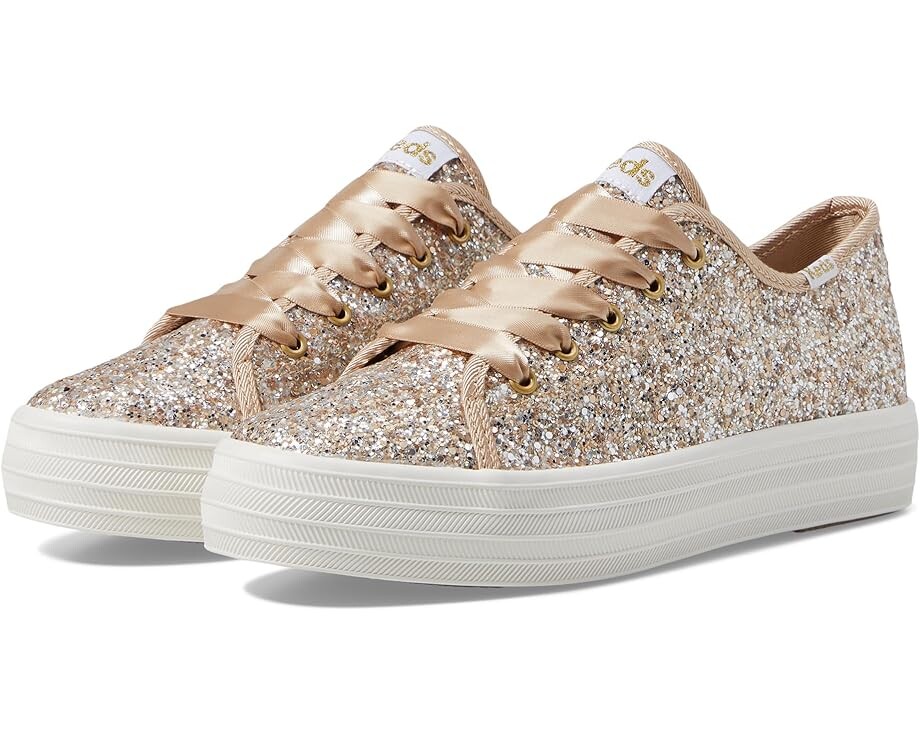 

Кроссовки Keds Kids Triple UP Glitter Celebrations, цвет Champagne Glitter
