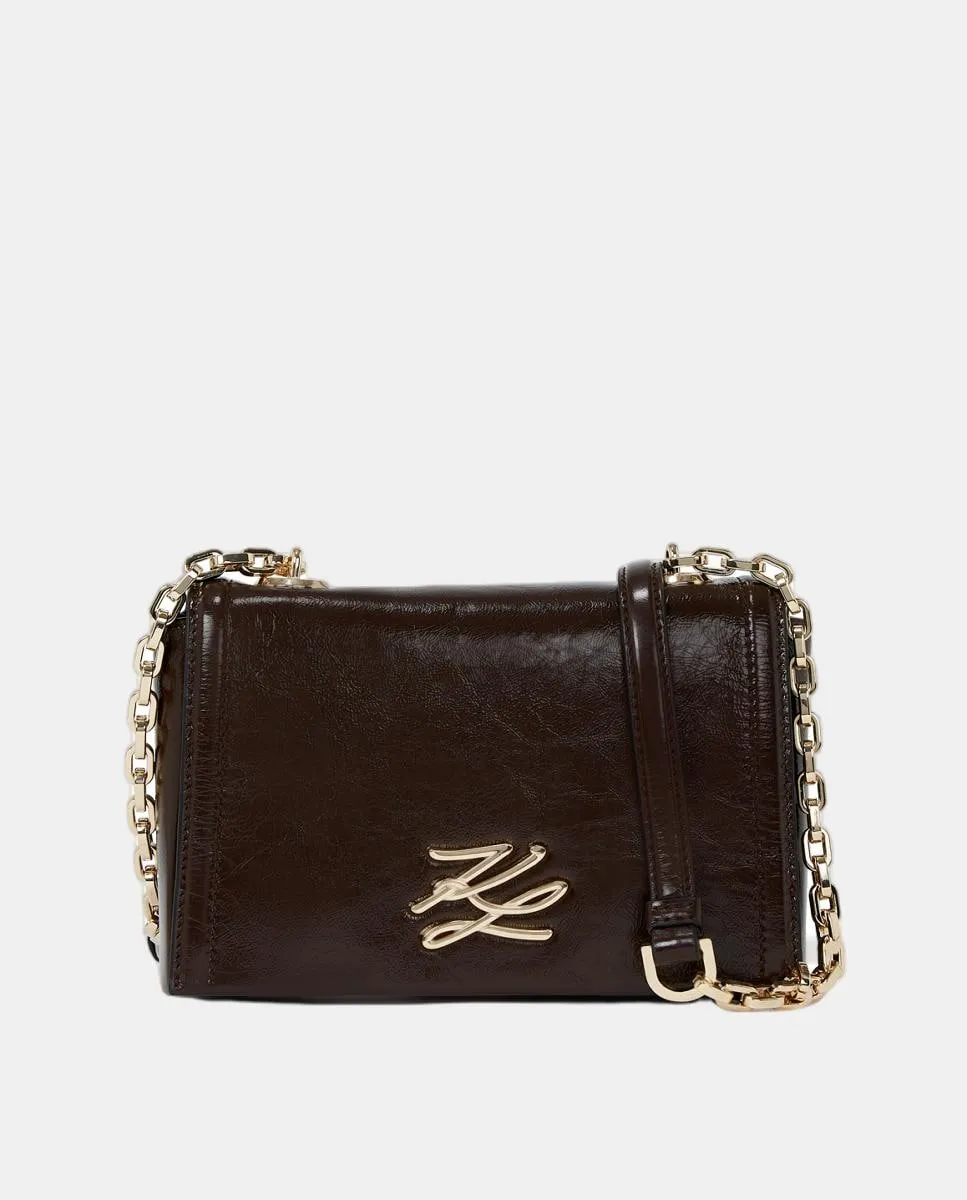 

Кожаный клатч Karl Lagerfeld, темно-коричневый