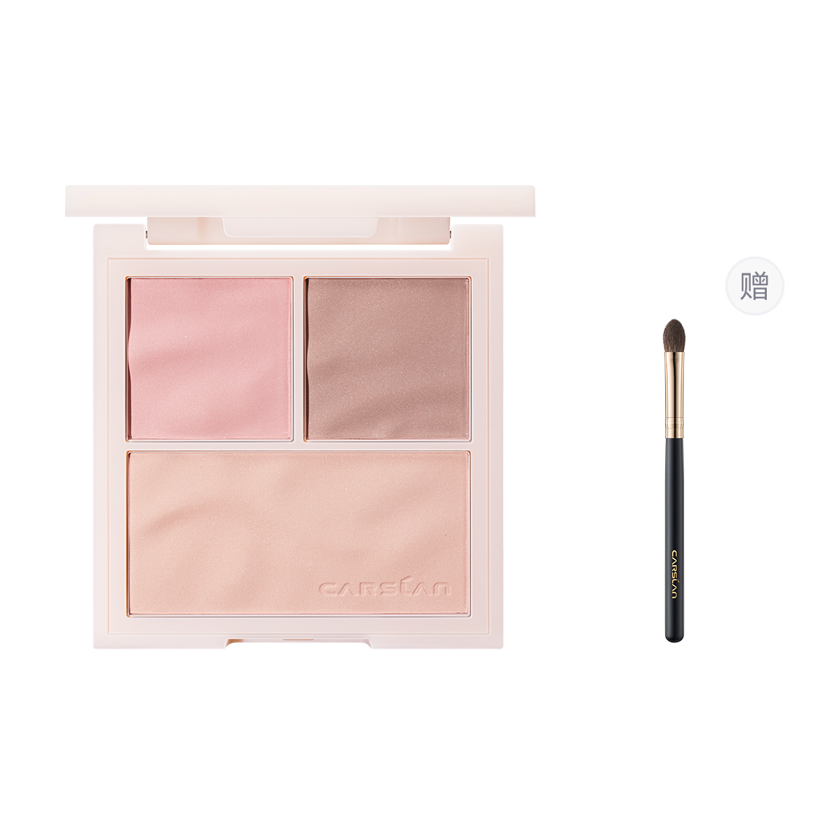 Палетка румян Pompompurin Three Color Cheek Powder Blush 10,5г Carslan — фото 2