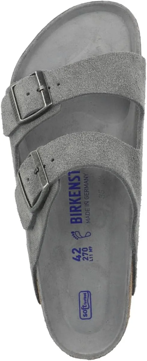 Сандалии Birkenstock Arizona SFB, унисекс, для взрослых, открытые, мягкие, стандартный размер, серый — фото 2