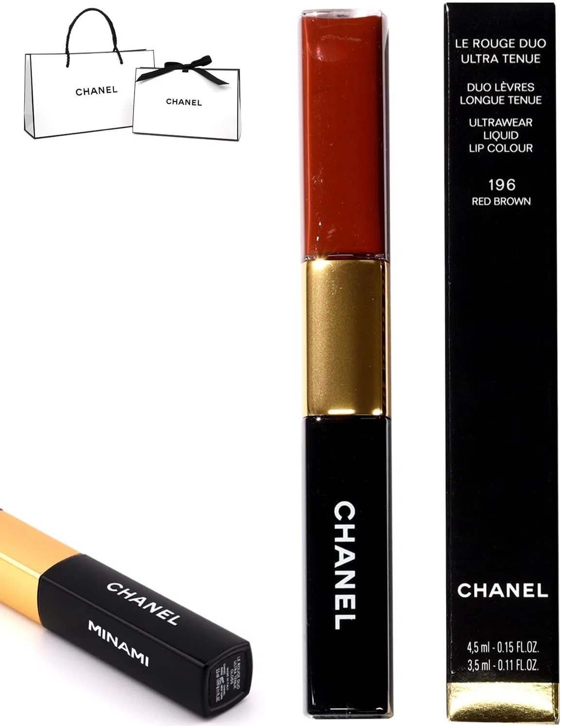 Жидкая губная помада CHANEL Le Rouge Duo Ultra-Tint, 196 Red Brown