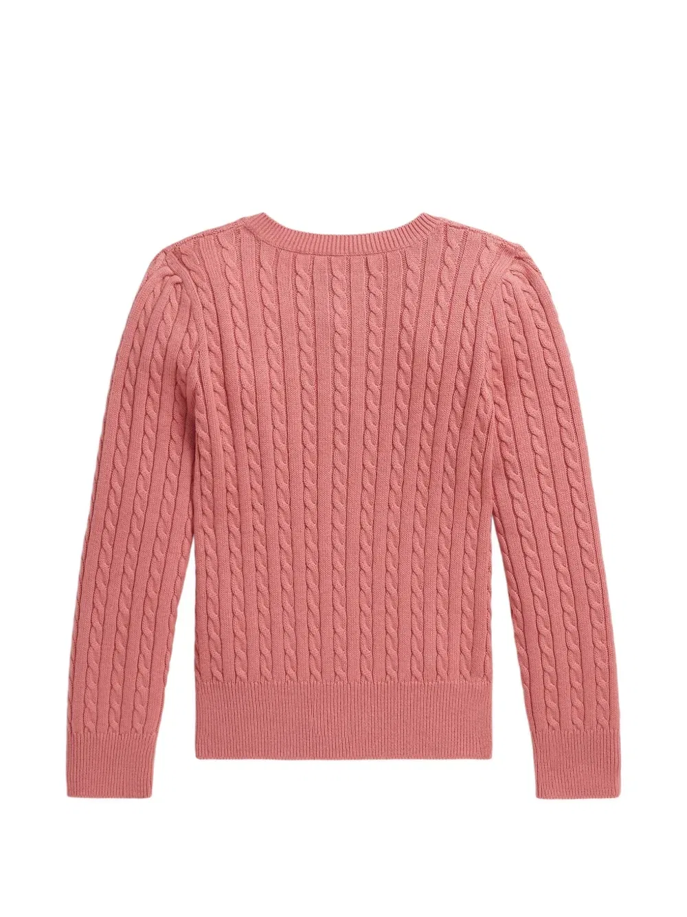 Кардиган фактурной вязки Polo Ralph Lauren Kids, розовый — фото 2