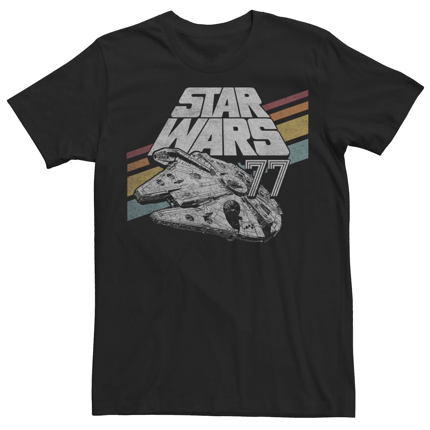 

Мужская футболка Millennium Falcon Retro в радужную полоску Star Wars