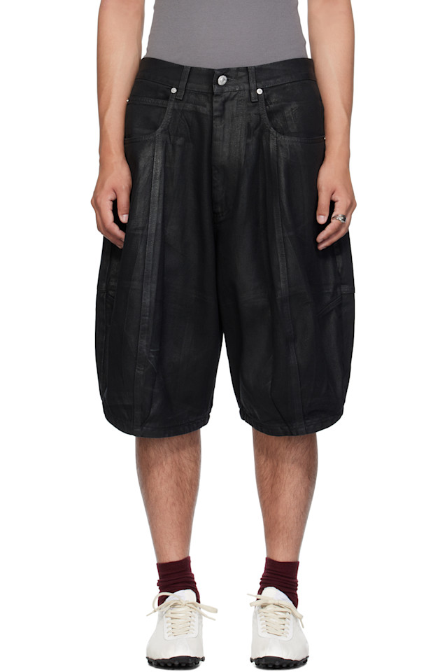 

Lu'U Dan Черные джинсовые шорты-пуховики