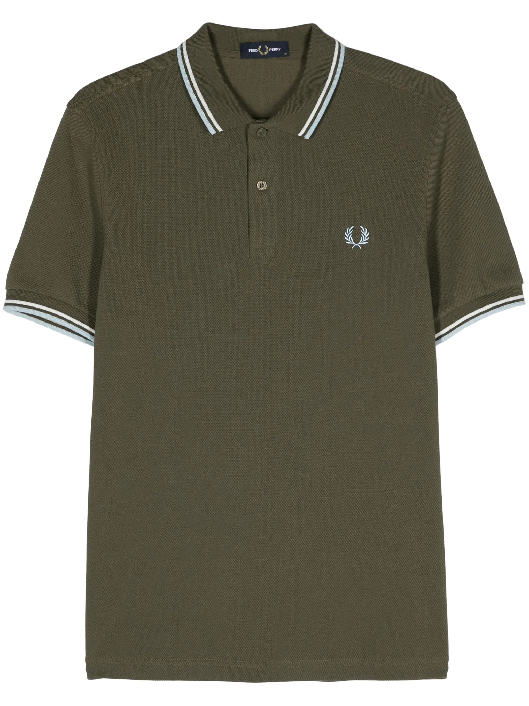

Рубашка поло с вышитым логотипом Fred Perry, зеленый