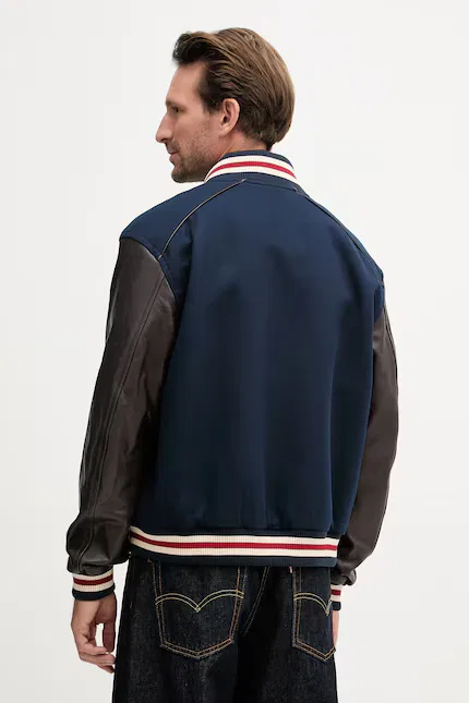 Куртка бомбер свободный крой Tommy Hilfiger, синий — фото 3