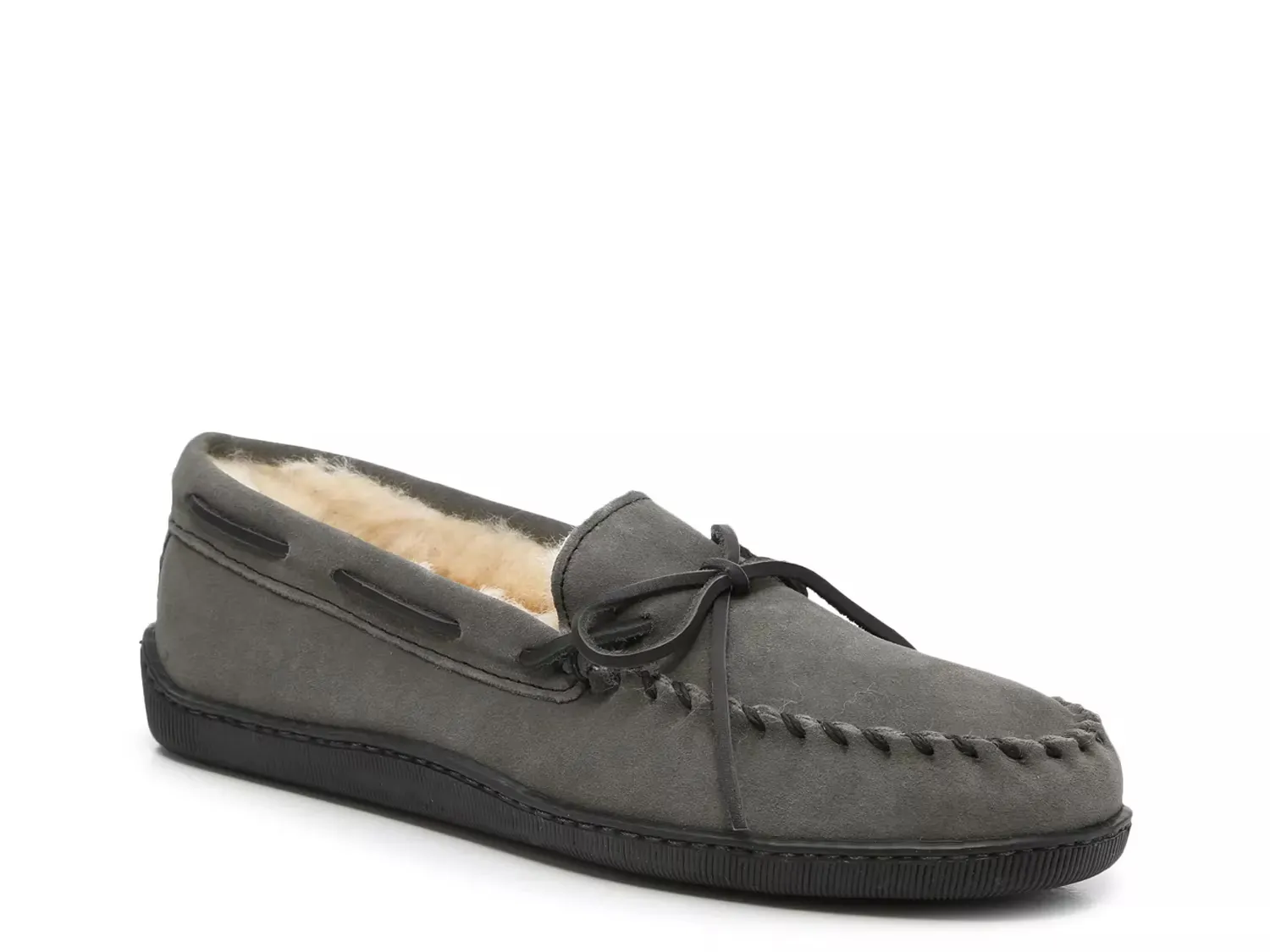 

Тапочки из овчины на жесткой подошве Minnetonka, Grey