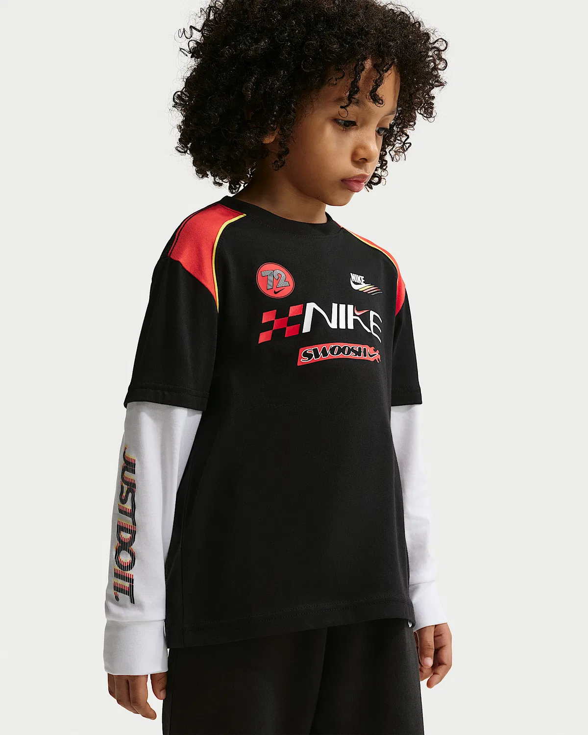 Детская футболка Nike Sportswear Victory Lap Twofer, Black