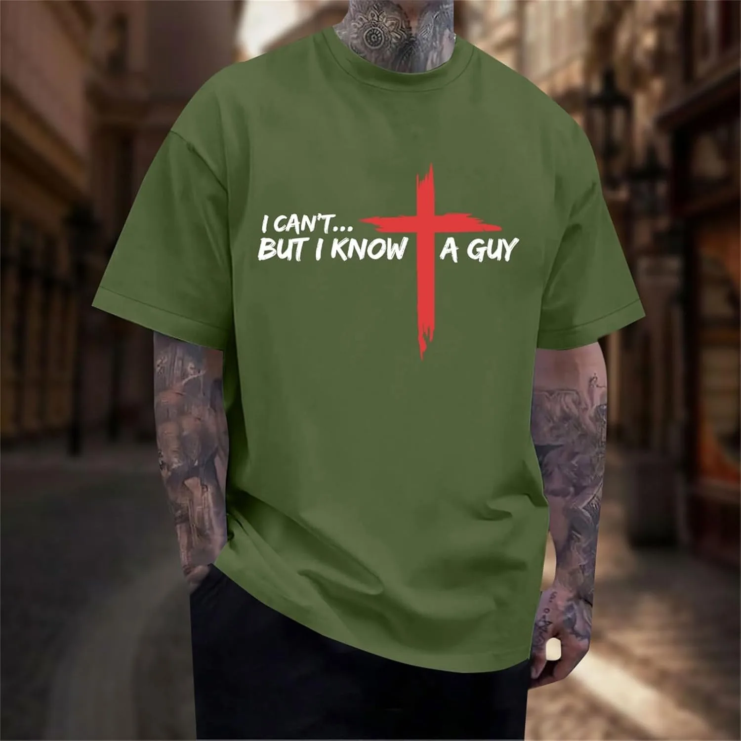 Футболка Christian с принтом в виде креста — фото 2