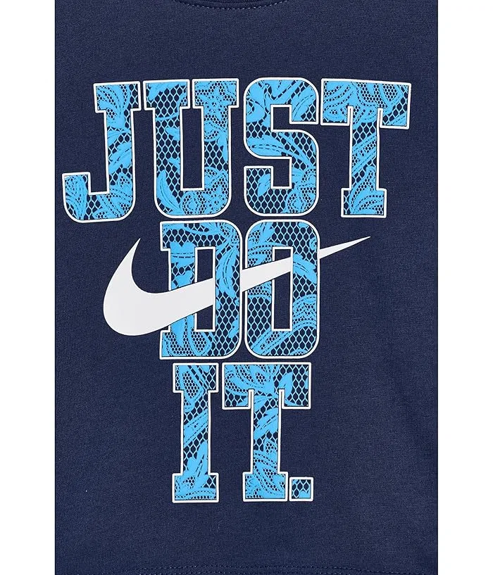 Детский комплект из футболки и велосипедок Nike Kids Lace It Up, University Blue — фото 3