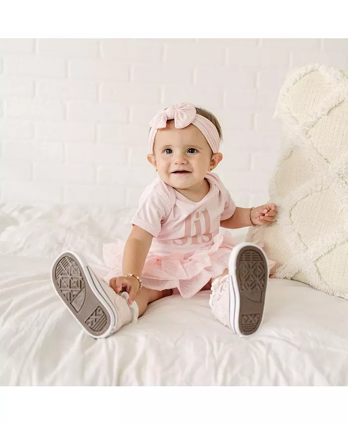 Боди с коротким рукавом для девочек Lil Sis Sweet Wink, розовый — фото 3