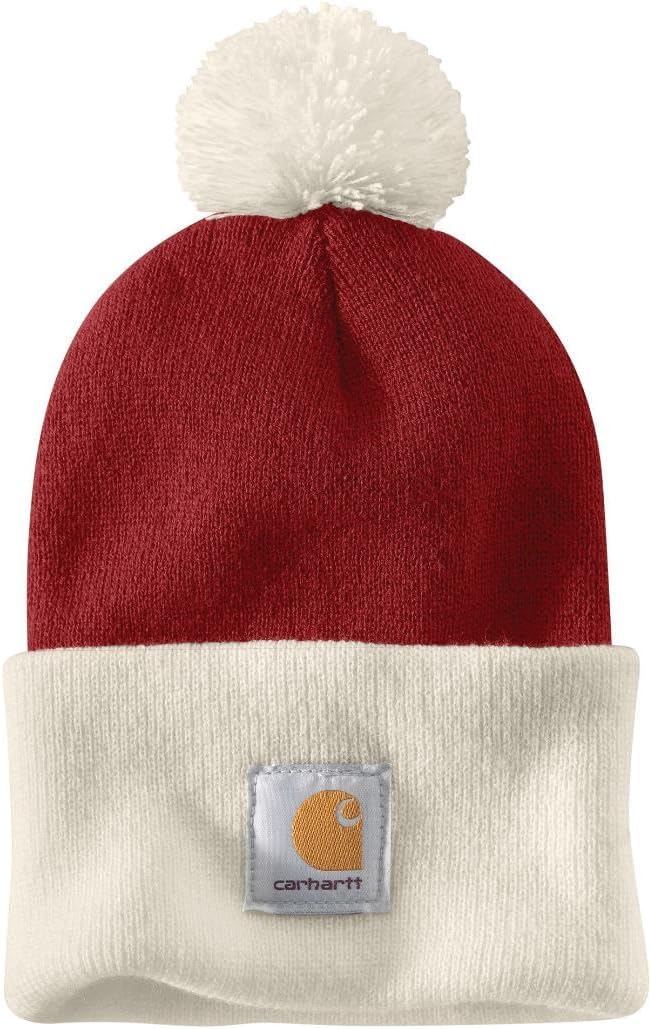 

Carhartt мужская вязаная шапка с помпоном и манжетой, Crabapple