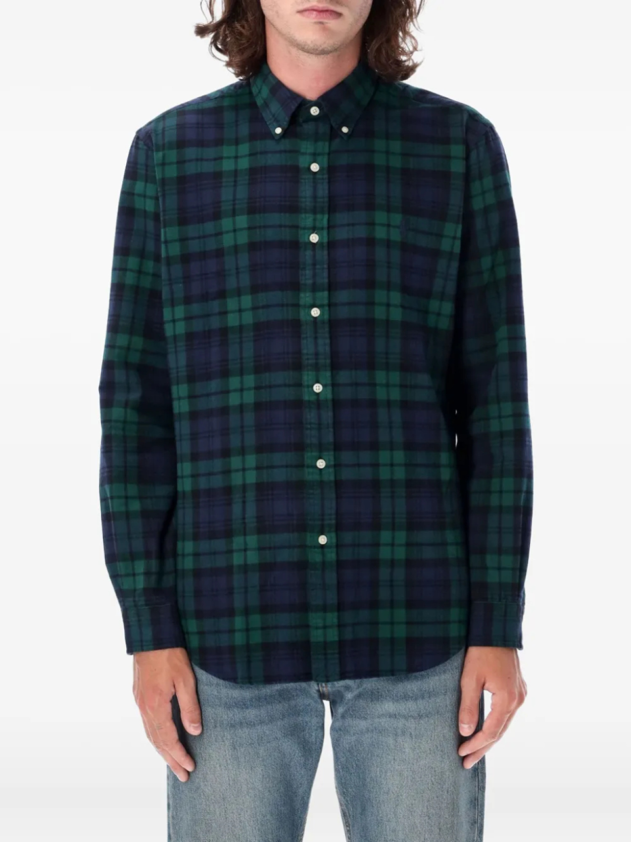 

Рубашка в клетку Polo Ralph Lauren, синий
