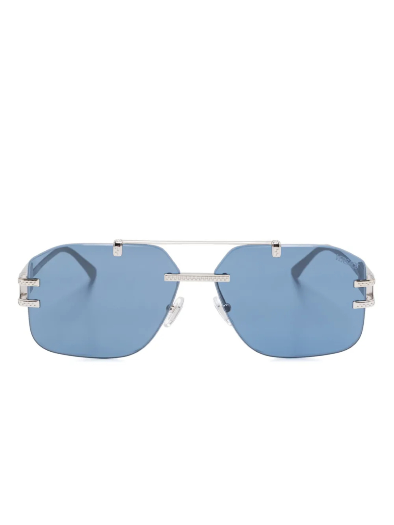 

Солнцезащитные очки-пилоты Versace Eyewear, серебряный