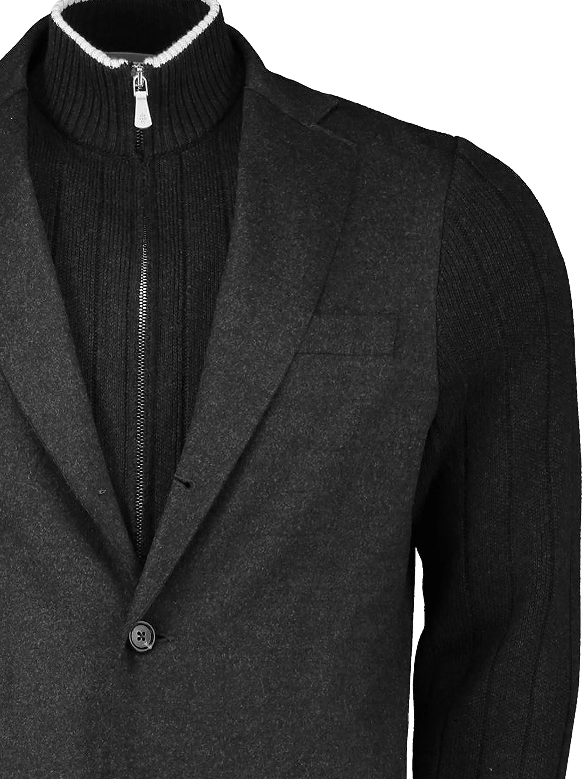 

Биметаллический блейзер с нагрудником Eleventy, серый