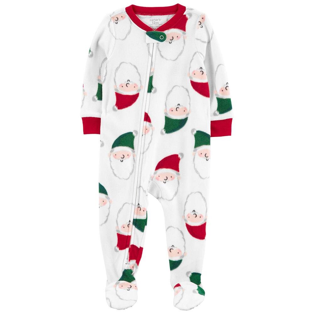 

Пижама на флисовой ножке Santa для девочки Carter Carter's, цвет Santa Hats