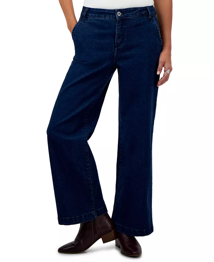 

Женские джинсы с высокой талией и широкими штанинами, размер 2-28W Style & Co