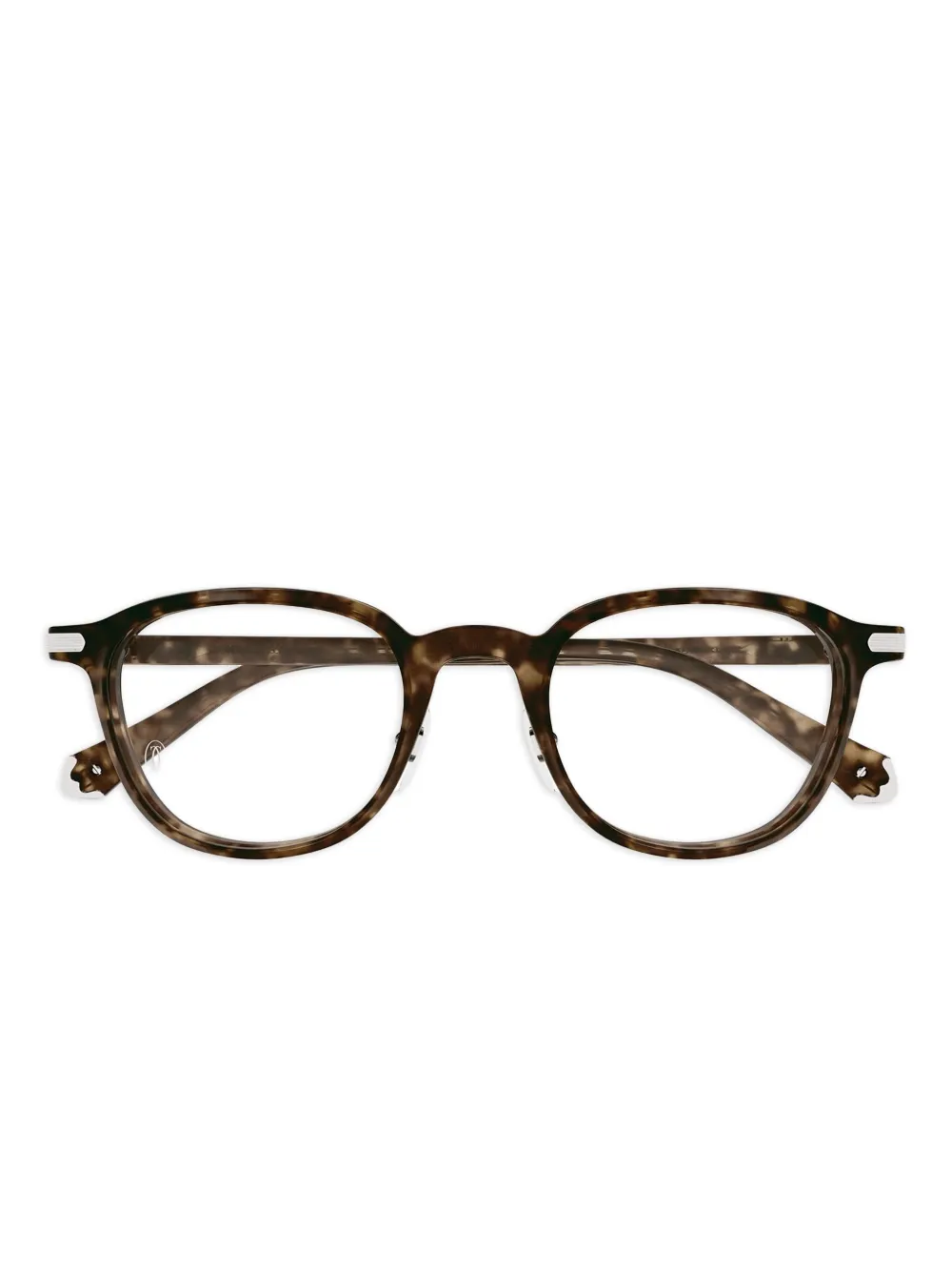 

Очки в круглой оправе черепаховой расцветки Cartier Eyewear, коричневый