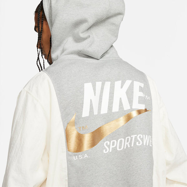 Толстовка Nike Sportswear Hoodie 'Grey Beige', мультиколор — фото 3