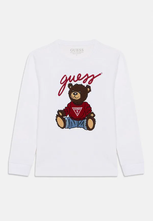 Детская футболка унисекс с длинными рукавами Guess, Pure White — фото 3