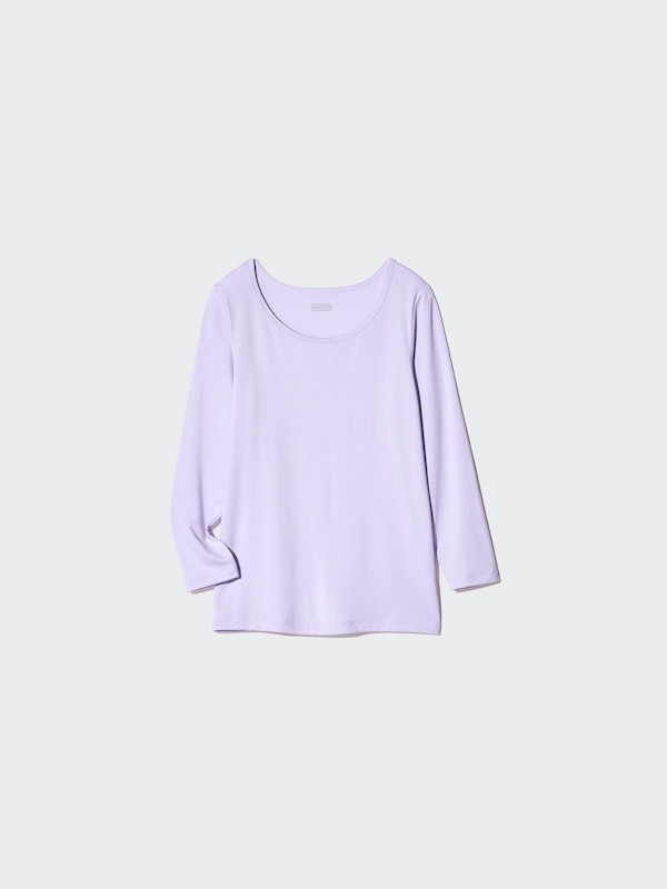 

Футболка HEATTECH с овальным вырезом Uniqlo, 70 light purple, Фиолетовый, Футболка HEATTECH с овальным вырезом Uniqlo, 70 light purple